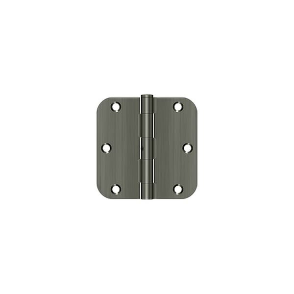 Deltana 3-1/2 x 3-1/2 x 5/8 Radius Hinge; Heavy Duty; Antique Nickel Finish S35R5N15A - main